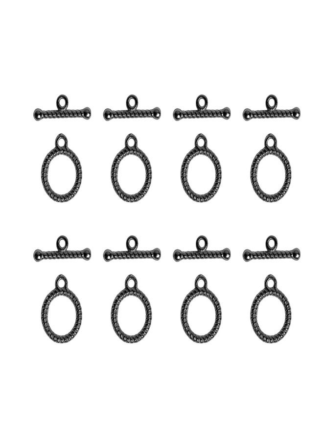 SATRA TRADERS مشابك دائرية بتصميم ساترا تريدرز | مقاس 12 مم | 20 قطعة | أسود - Image 1